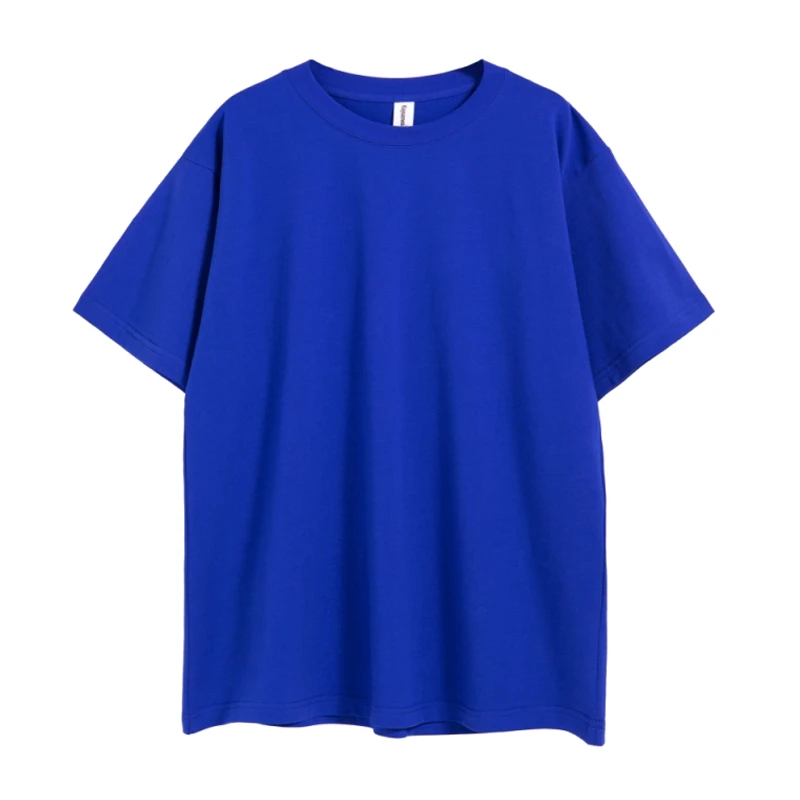 【纯棉大版】男女同款落肩圆领纯棉短袖T恤休闲t恤时尚百搭夏季