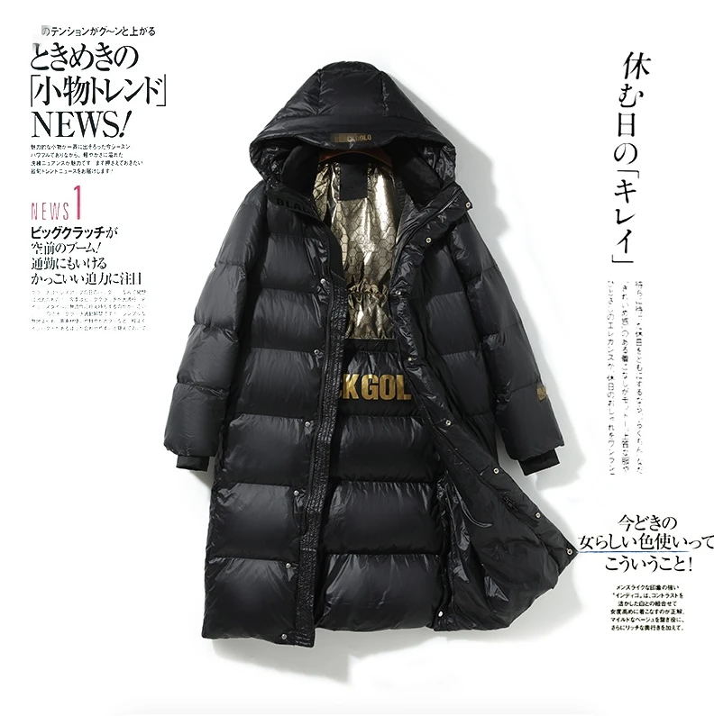门店2499！鹅绒黑金高定！三倍暖 过膝长款情侣款鹅绒服SP9252