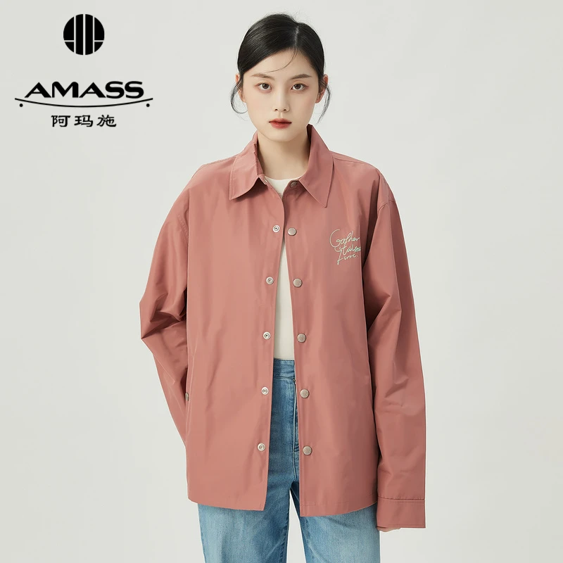 阿玛施AMASS时尚经典衬衫式潮流工装风休闲百搭夹克外套女5400816