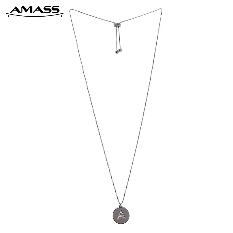 AMASS/阿玛施 合金仿水晶项链 字母简约百搭个性A字项链女5900178