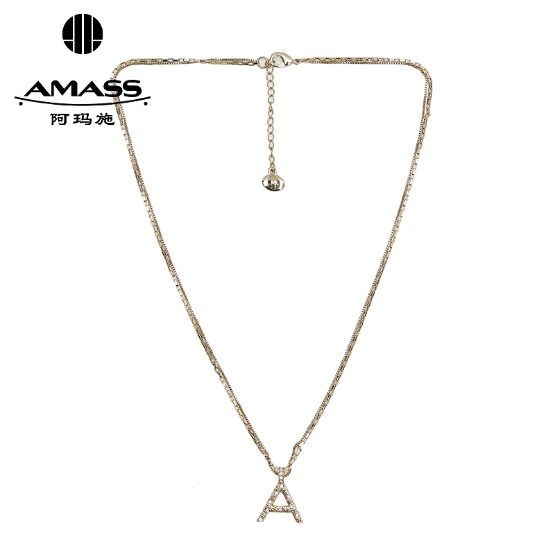 AMASS/阿玛施 合金玻璃项链 新款时尚百搭字母锁骨项链女5900439