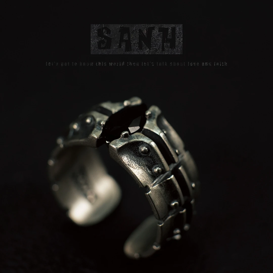 925银戒指 SANH男戒指【斯巴达】小众个性手工复古民族风男士