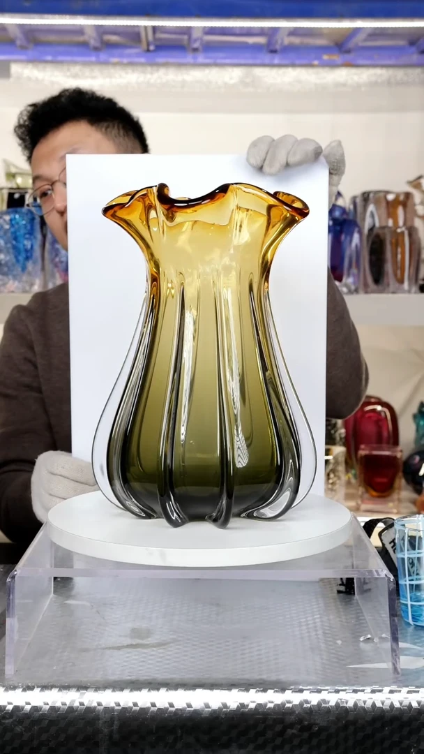 【闪购商品】【幻彩】高32精品琉璃正常手工痕迹