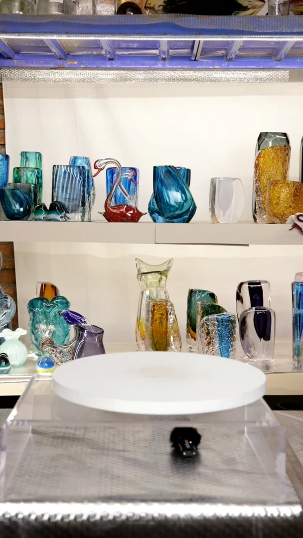 【闪购商品】高25出口琉璃花瓶摆件正常手工痕迹