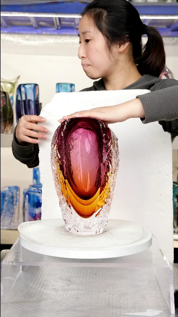 【闪购商品】高25.5精品琉璃摆件正常手工痕迹