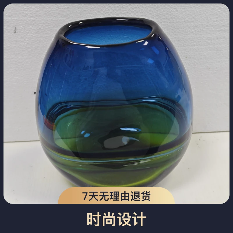 现代轻奢创意彩色琉璃花瓶摆件家居客厅水培插花花器软装餐桌玄关