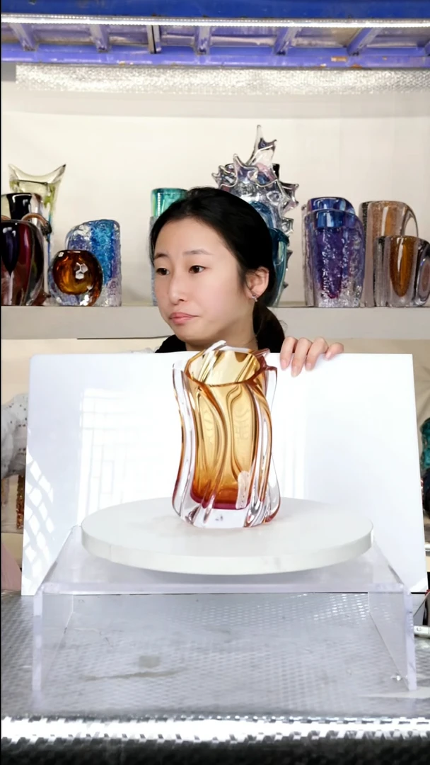 【闪购商品】【幻彩琉璃】高18精品琉璃正常手工痕迹