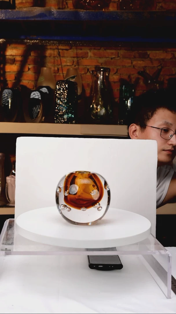 【闪购商品】出口琉璃花瓶摆件高11