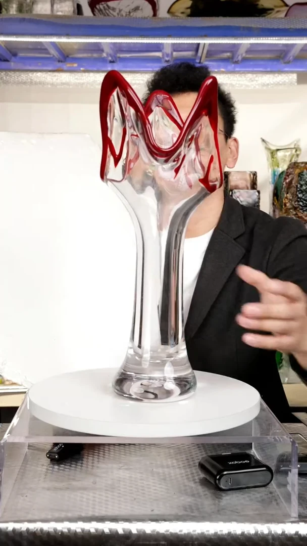 【闪购商品】高40精品琉璃花瓶摆件微瑕福利