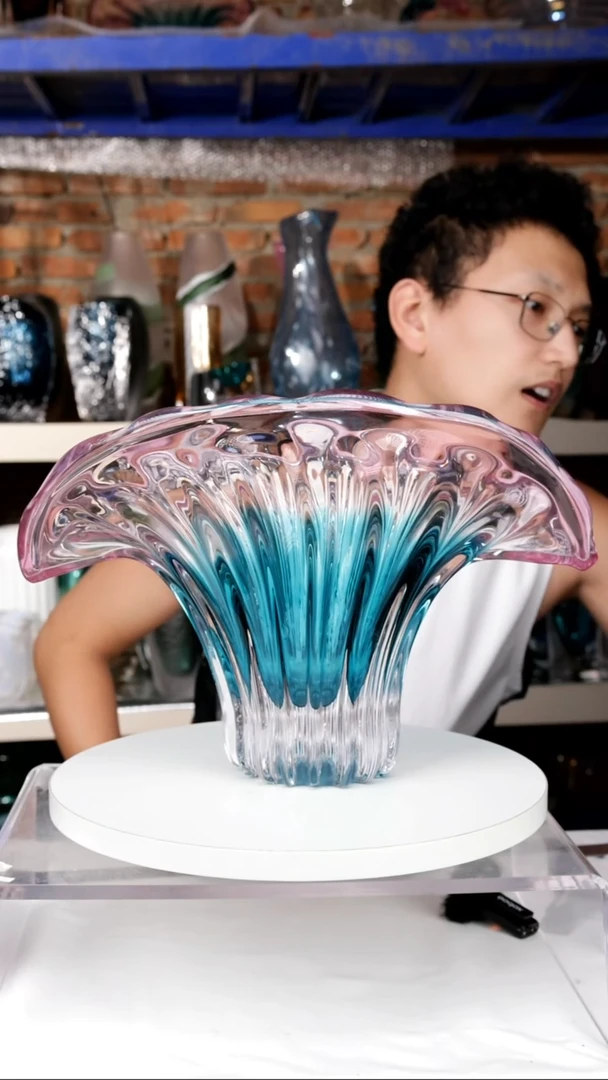 【闪购商品】出口琉璃花瓶摆件高23  有一个气泡福利