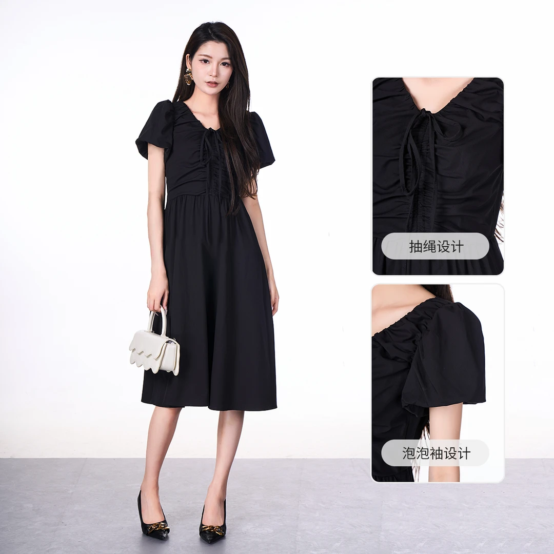 【老板娘夏天】精致系列短袖连衣裙DMEBL121088