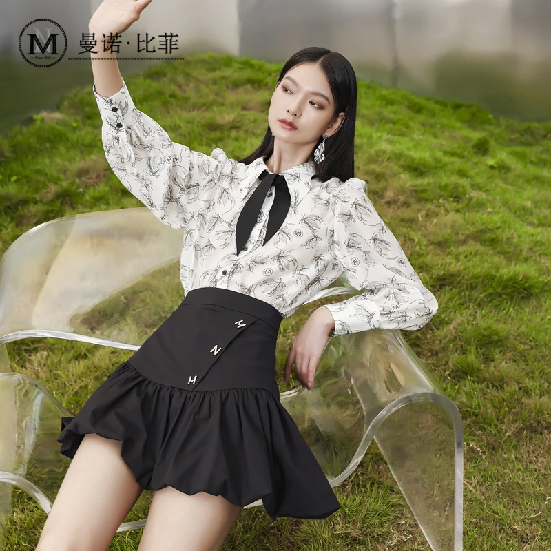 【小云总专享】设计感优雅职场衬衫上衣MEES132045