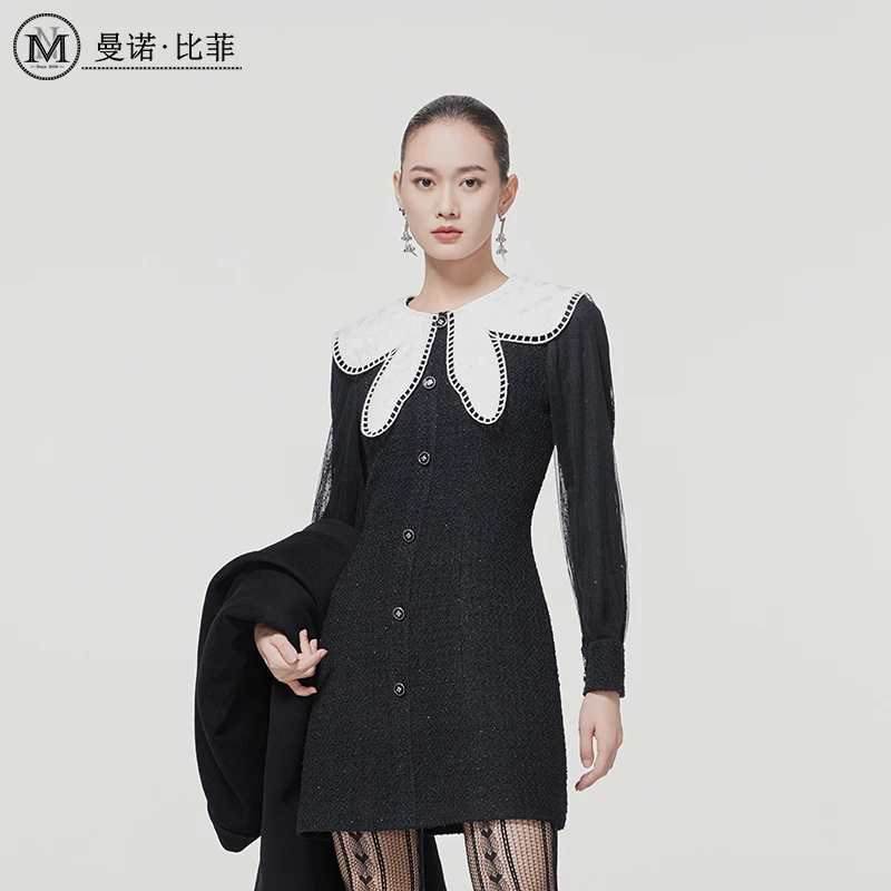 【小朱专享】设计感百搭长袖连裙MEEL145044
