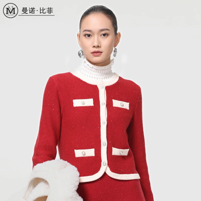 【媛媛王专享】曼诺比菲显瘦甜美小香风外套MEDJ145101