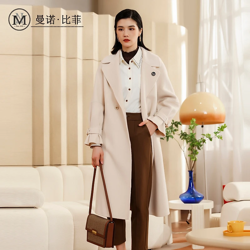【诗语专属】曼诺比菲商务系列双面呢大衣MCEG143081