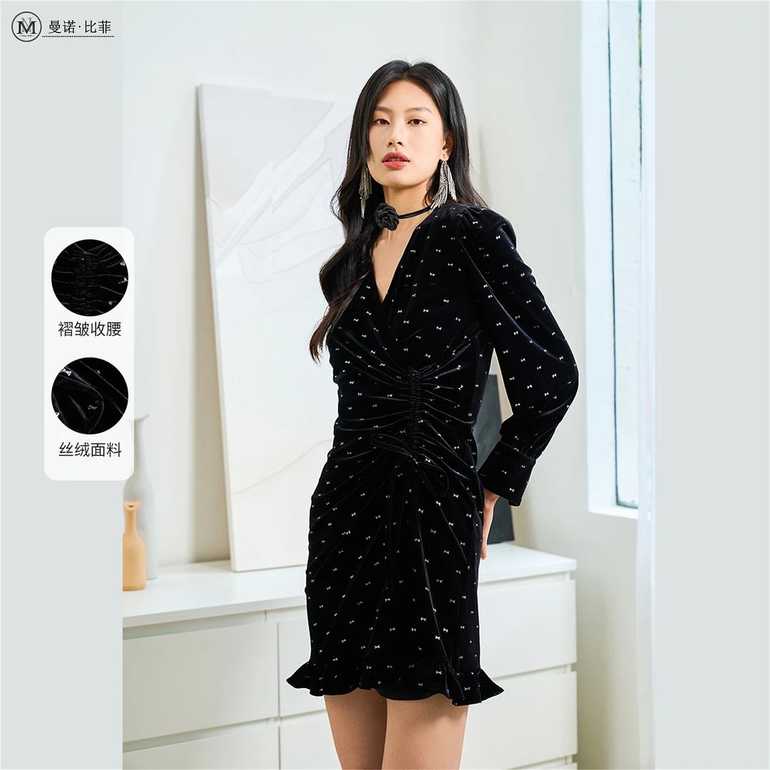 【小朱专享】精致女人长袖连衣裙DMEEL131152