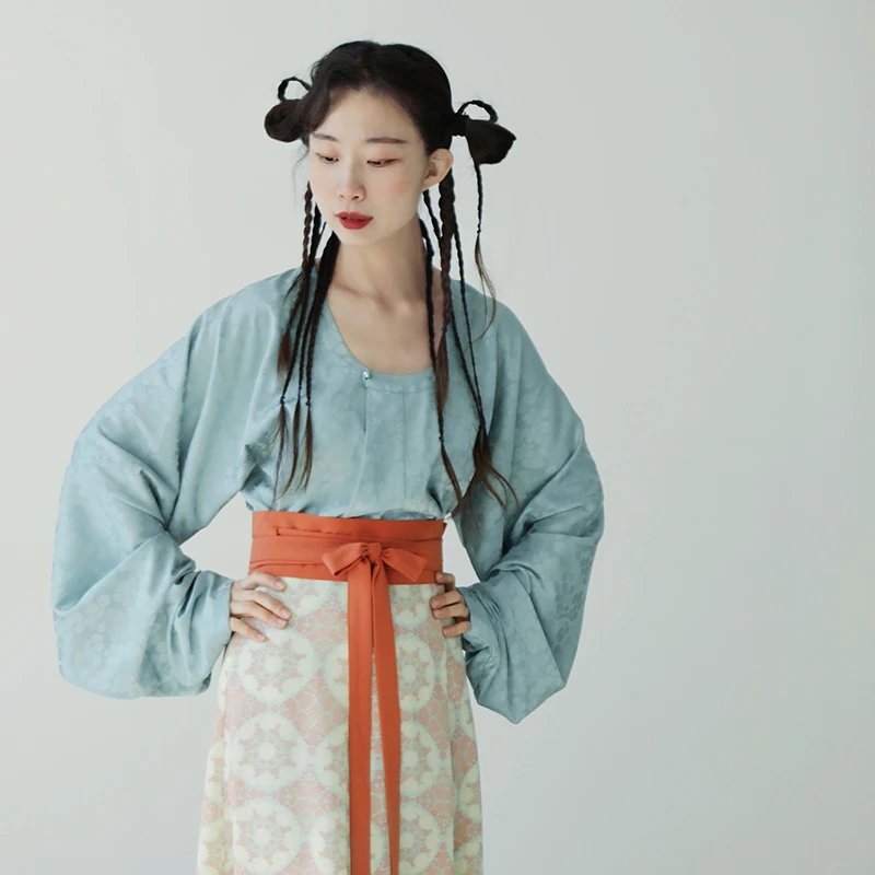 【玉竹】唐制提花春夏款复古中国风改良日常传统宽松百搭休闲汉元素