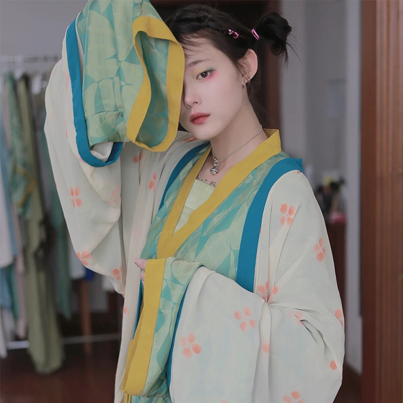 谜阿凰凌波微步春夏汉服复古中国风改良日常传统宽松百搭汉服印花