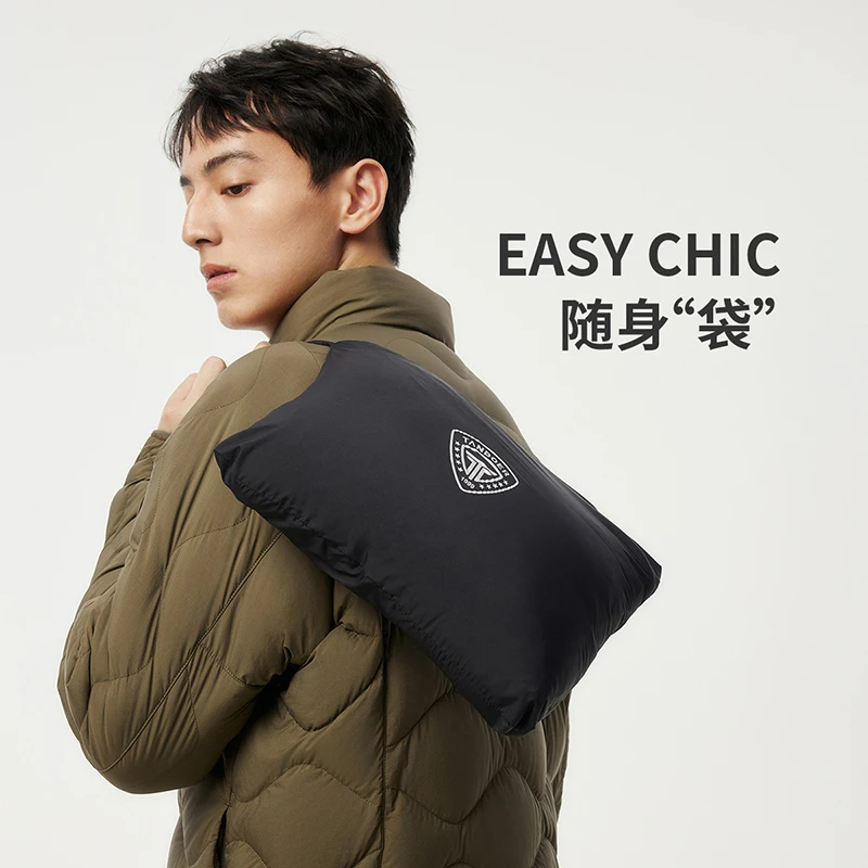 坦博尔羽绒服男轻薄2024年新款短款立领户外休闲百搭TAF330217D