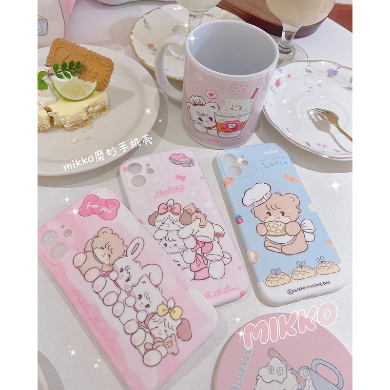 mikko联名正版手机壳哑光磨砂iphone精孔可爱少女心绵羊商店原创