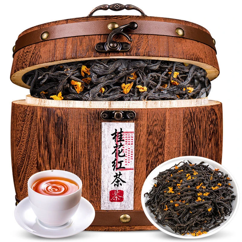 正宗桂花红茶 正山小种武夷山红茶新茶古法窑制 送礼木桶装500g
