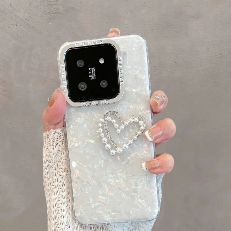 适用小米15手机壳15pro透明24129PN74C简约新款全包防摔爱心创意