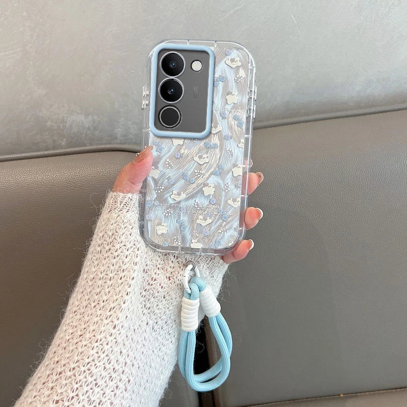 适用vivos17手机壳s17t新款s17pro小清新s17e全包防摔可爱高级感