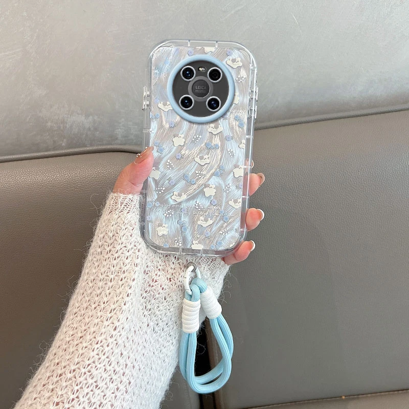 适用华为mate40手机壳40e新款40pro小清新40epro鼎桥m40全包防摔