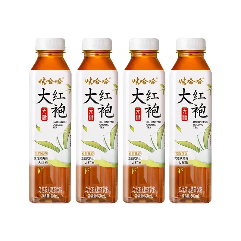 娃哈哈无糖茶饮料500ml大红袍乌龙茶口感醇厚甄选无糖茶饮料