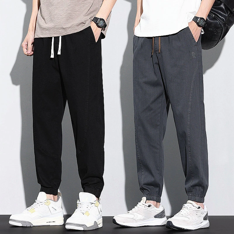 爆款男士休闲裤宽松百搭刺绣束脚裤潮流时尚休闲裤2025新春秋厚款