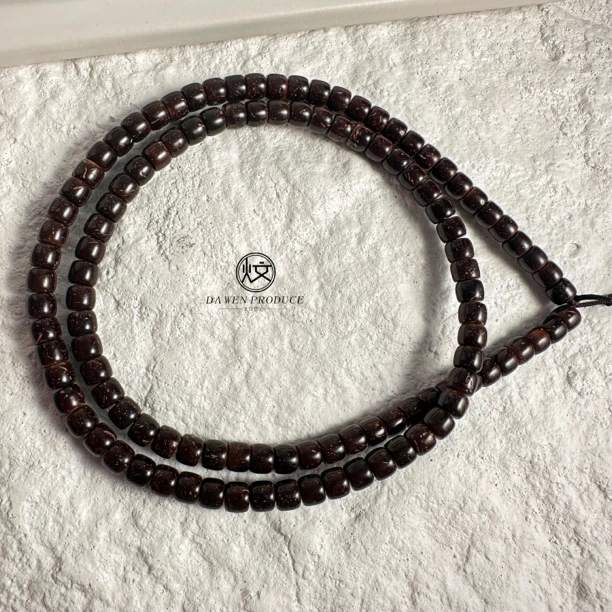 【大炆儿文玩】6×6直切纯原生态手工干磨108椰蒂脖挂高品质