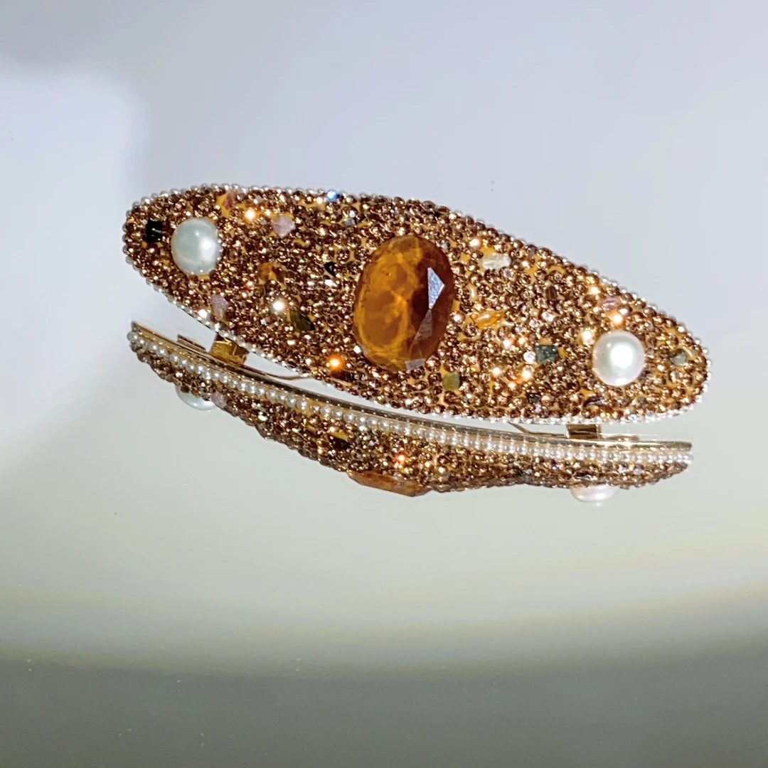 TTSD 苏丹石设计款时尚复古法式轻奢气质发夹3964