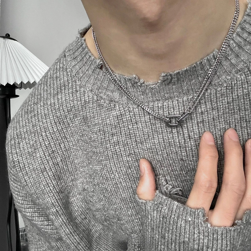 【檀健次同款】极简小众双层锁骨链男女潮流百搭高级感ins