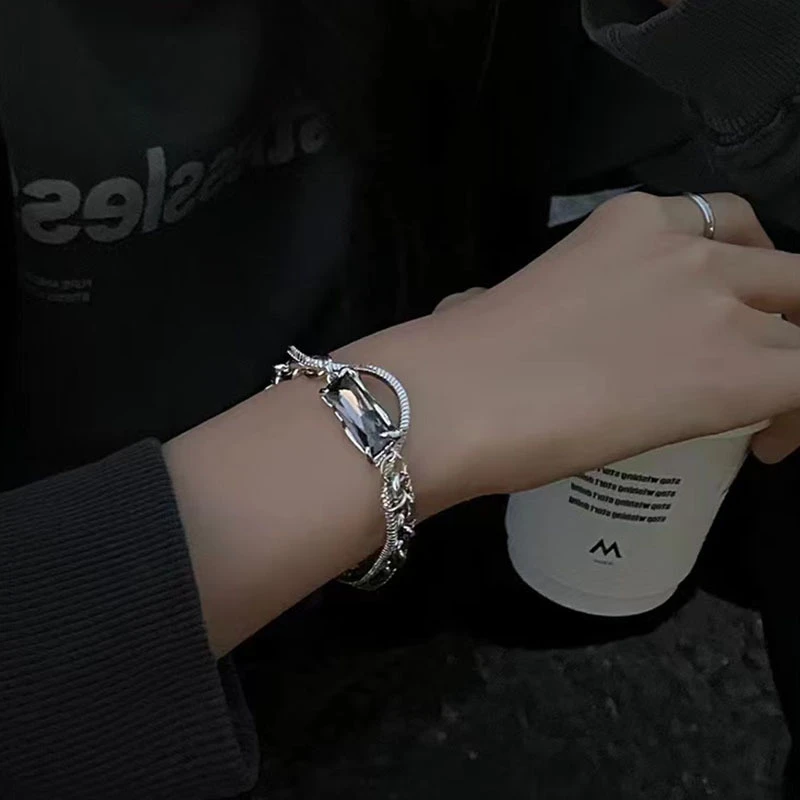 男潮ins冷淡风小众设计轻奢个性暗黑高级灰手链