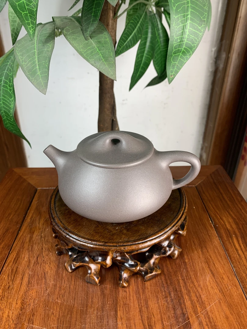 石瓢，高温天青泥，手工制作