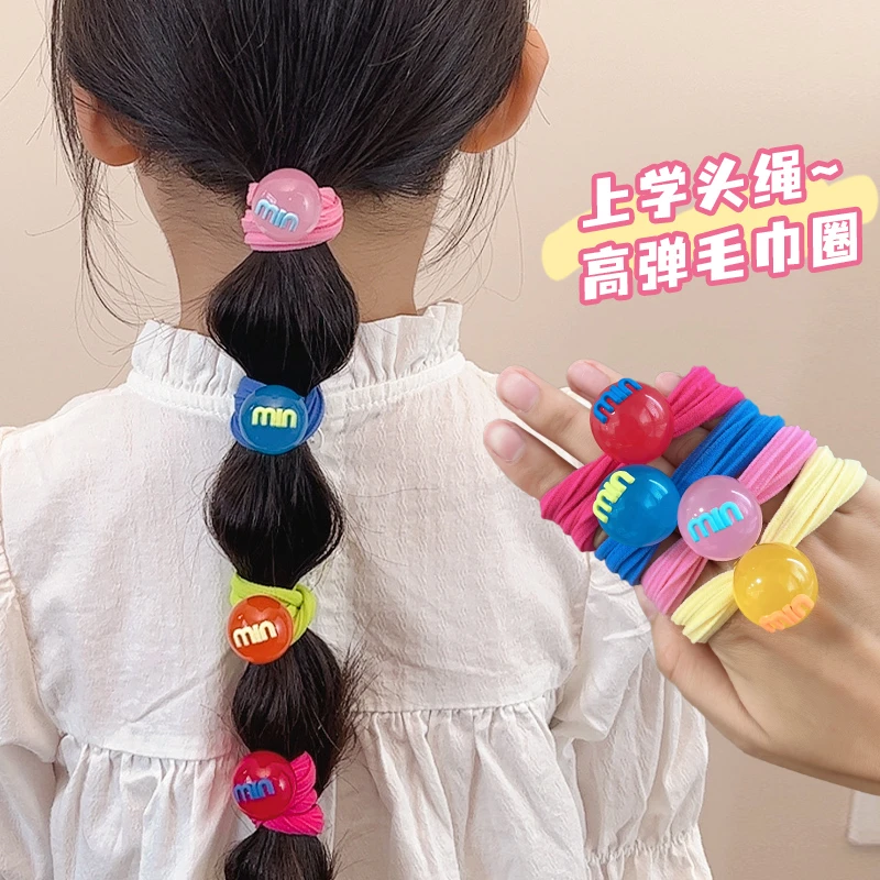 儿童糖果色头绳女童宝宝不伤发毛巾圈女孩扎头发高弹力橡皮筋发圈