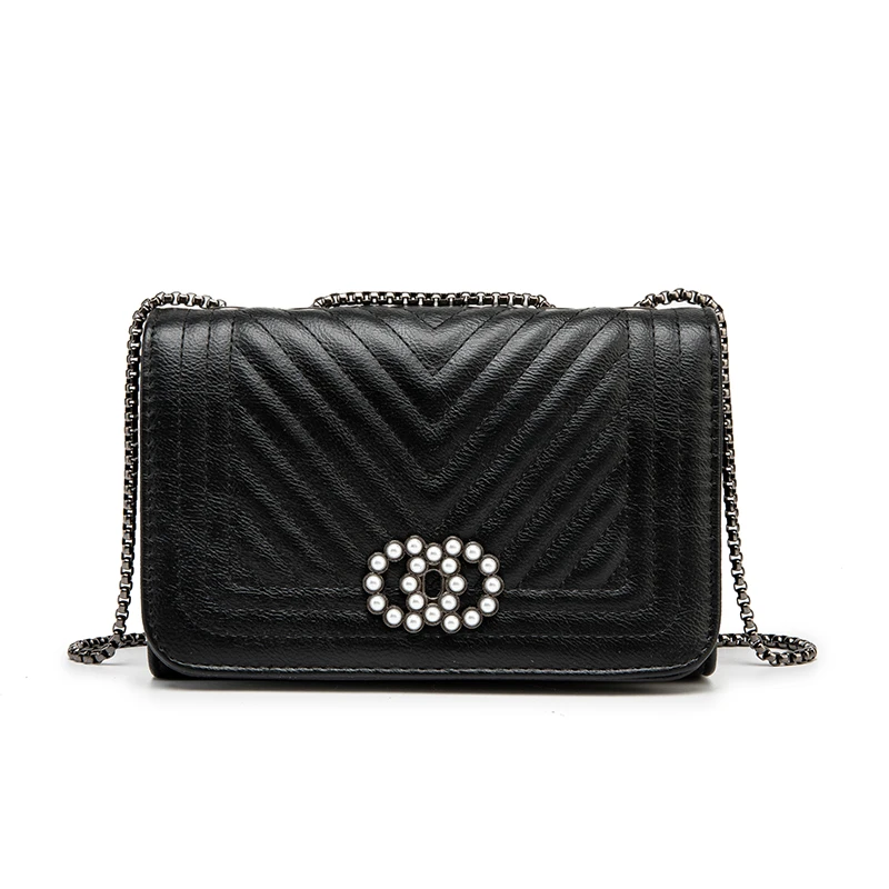 CamarKolbin小香风时尚链条包菱格百搭女士小方包斜跨包气质H113