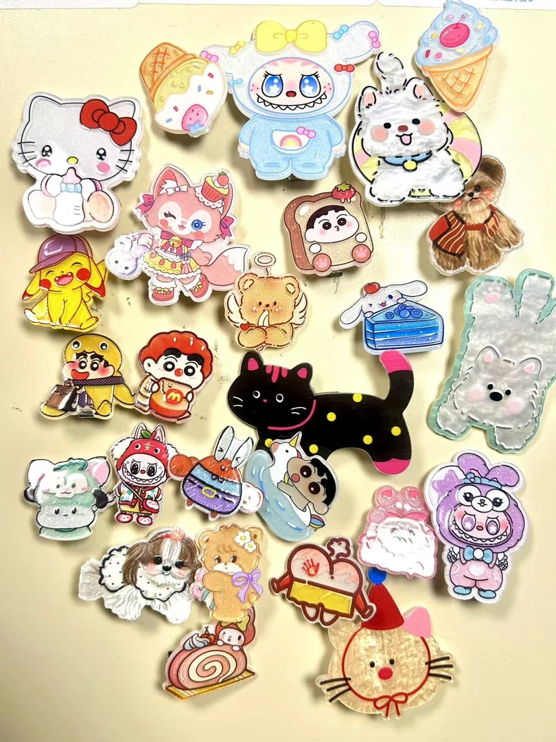 直播间玩法个人单儿童可爱手工发夹蜡笔小新鲷烧鱼七夕节礼物ins