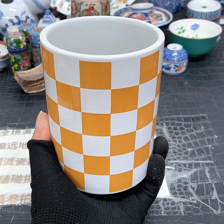 碟中古工艺品回流瓷器