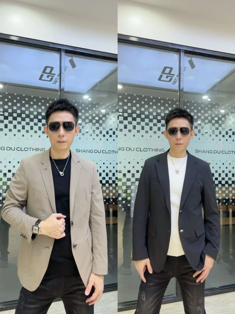 【商都】2款欧货轻奢潮流透气休闲秋冬季合体版西装AZ568