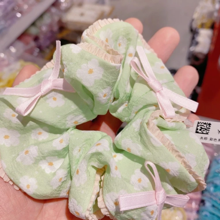 【A-1299】彩色系碎花布套 儿童可爱公主卡通发绳创意YS亲子发饰