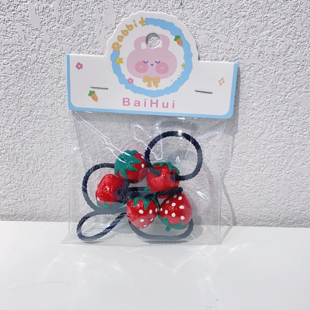 【HM-18130】小草莓发圈可爱女童儿童配饰发绳发饰