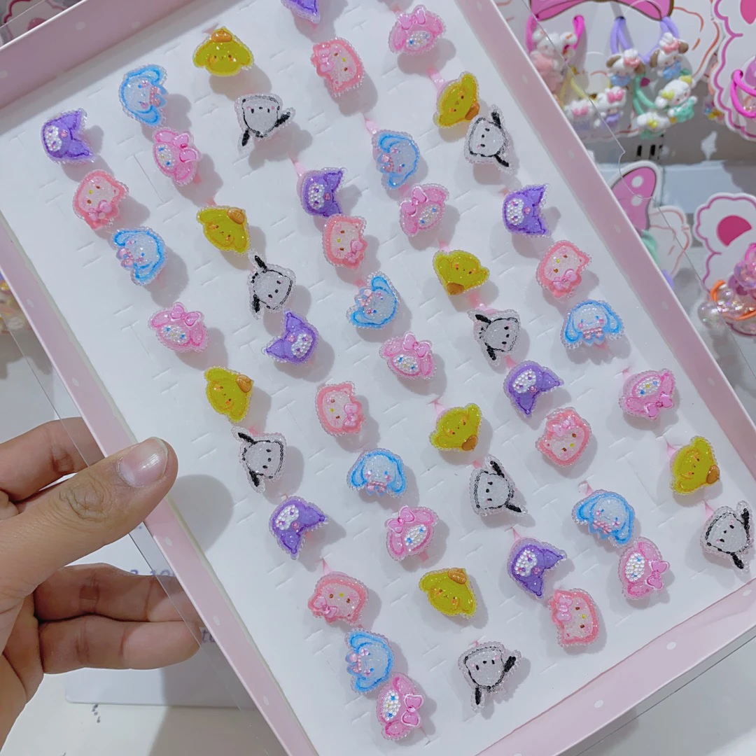 【A-1581】旋转发五个 儿童可爱公主卡通发绳创意亲子发饰