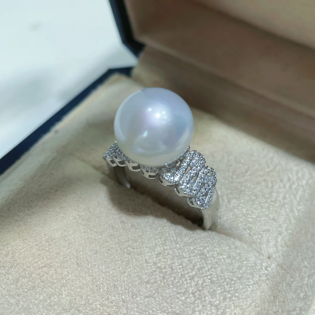 12-13维纳斯冷光泽媲美澳白爱迪生淡水珍珠戒指