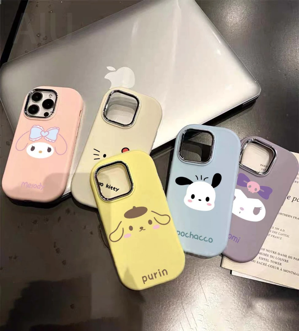 卡通三丽鸥肤感苹果15/14手机壳电镀iphone13promax防摔12可爱11