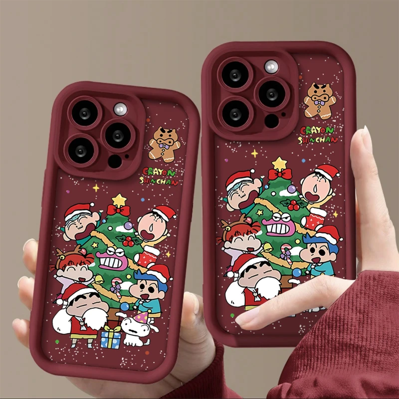 卡通圣诞小新合集适用iphone15苹果14手机壳13华为vivo小米oppo套