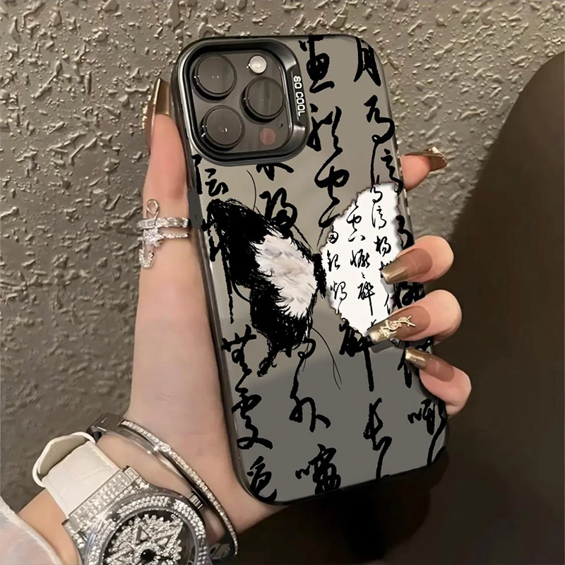 国风艺术蝴蝶苹果14/15promax手机壳高级iPhone13/12全包11防摔xr
