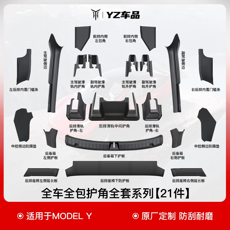 YZ【全车防护升级套装】适用于Modely闭眼入槛条座椅门槛条防刮耐磨