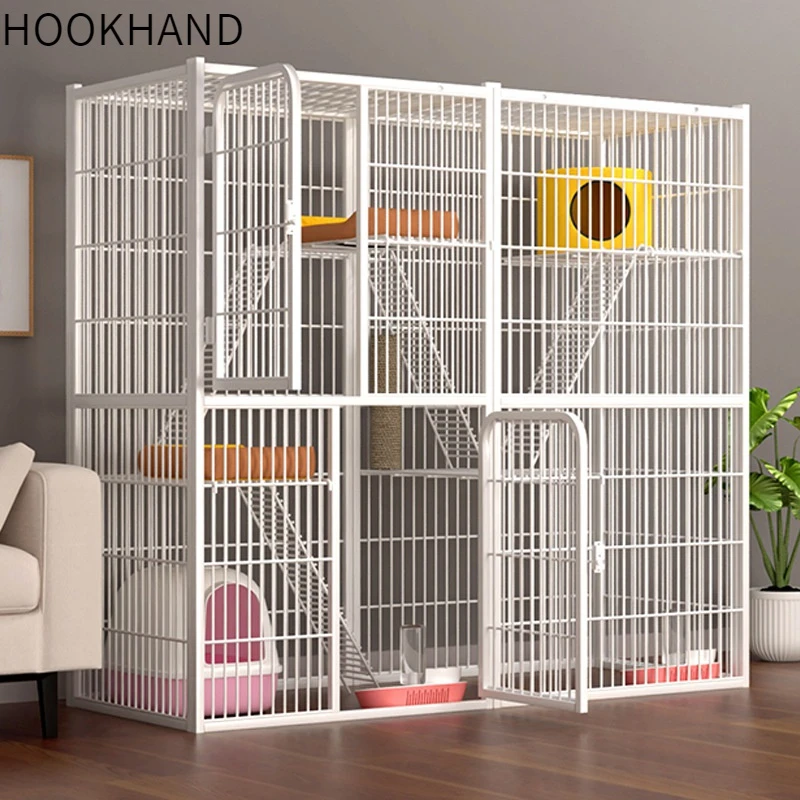 Hk猫笼子别墅三层超大自由空间猫舍大型繁殖猫屋家用小型猫窝猫爬