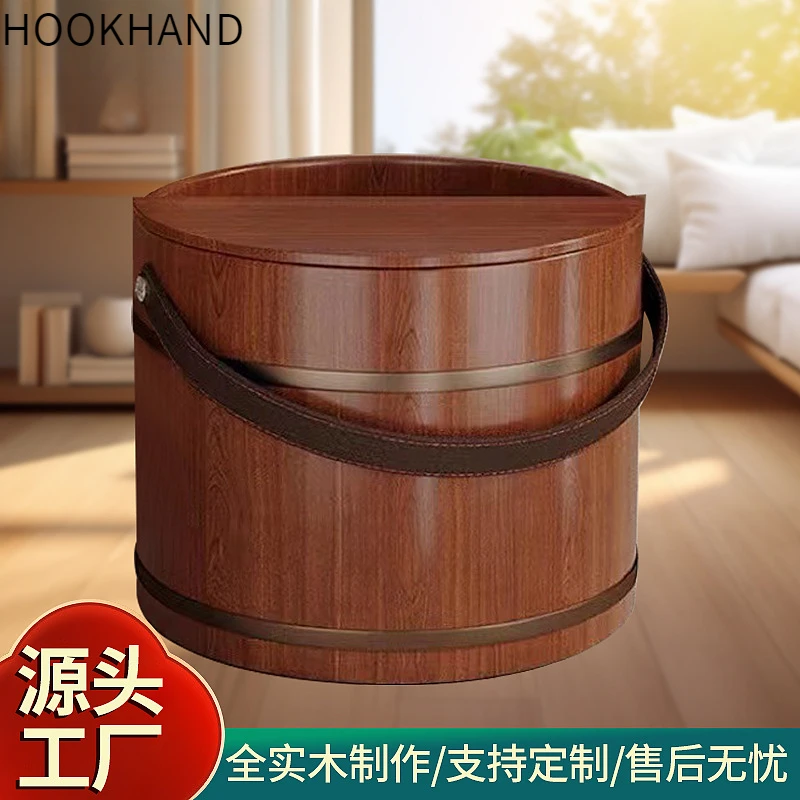 香柏木手提泡脚木桶成人足疗洗脚木盆家用实木加厚泡脚足浴盆